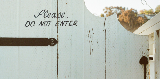 please do not enter