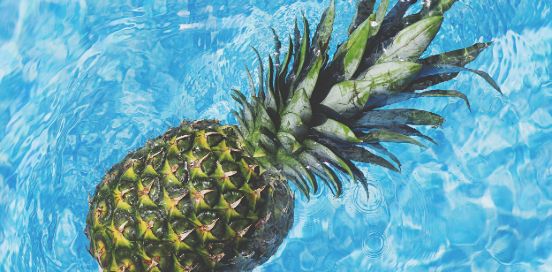 pineapple in pool