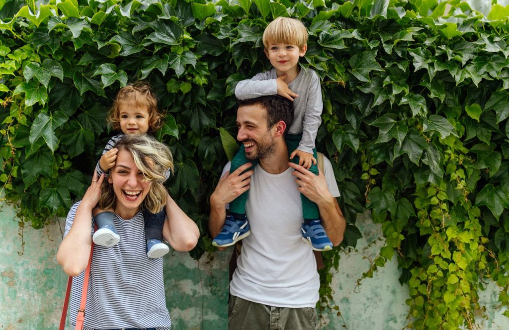 happy family spending time together