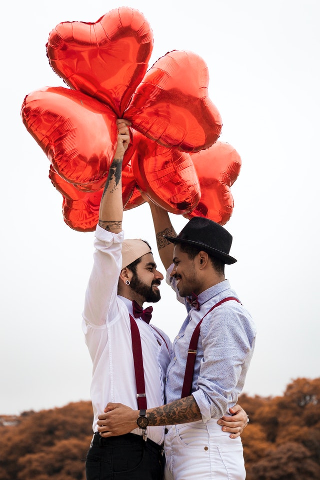 happy gay couple