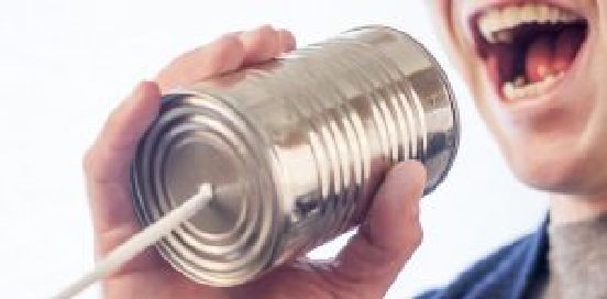 telephone with a can and string