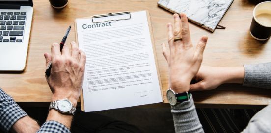 signing a contract