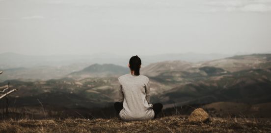 woman meditating