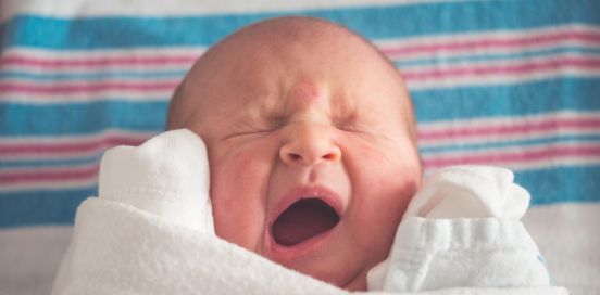 baby yawning