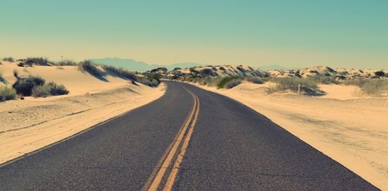 road along sand