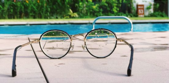 Glasses at the pool