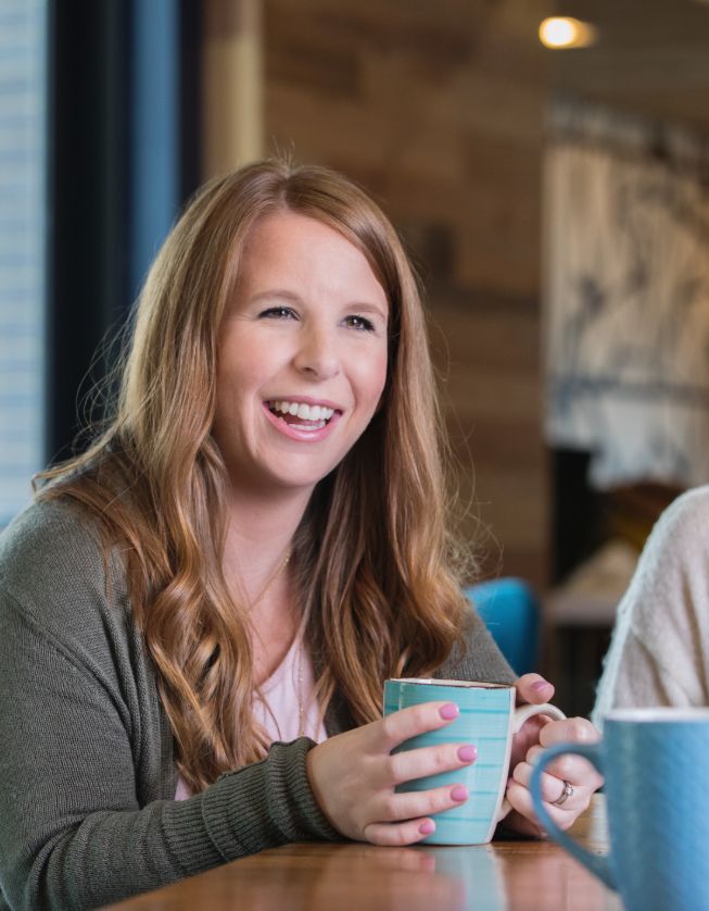 girl smiling in counseling