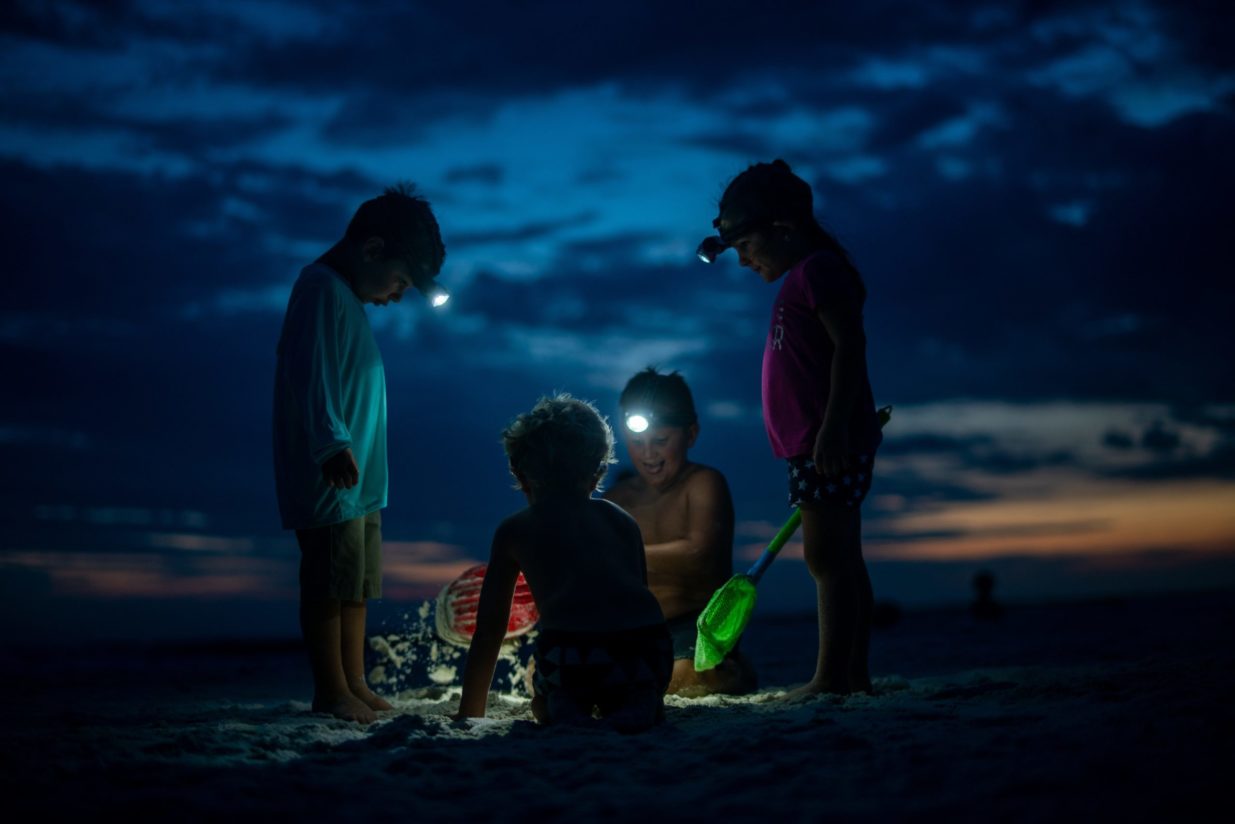 kids playing in the sand