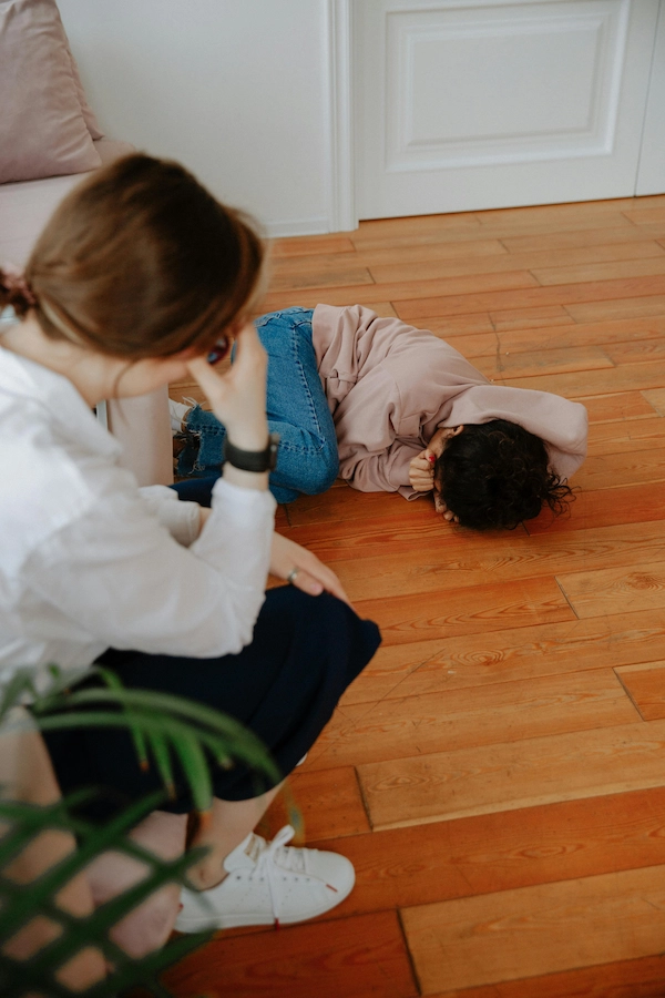 Kid not listening to mother