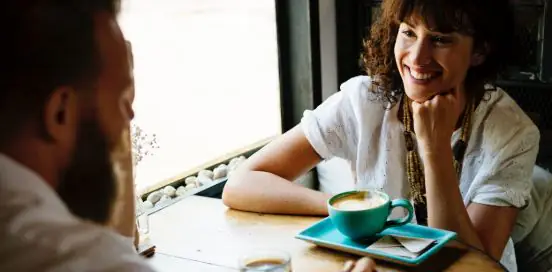 woman at a coffee shop