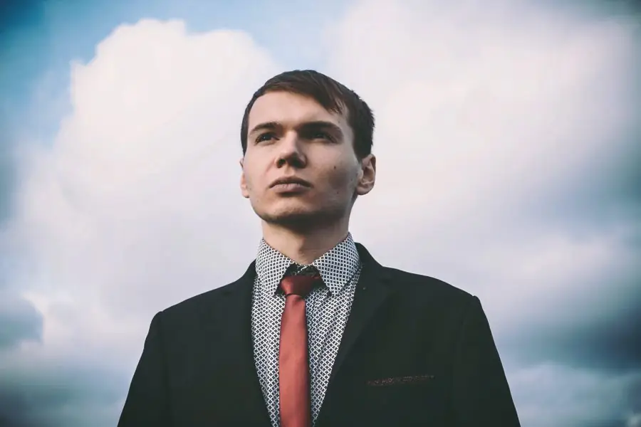 man staring