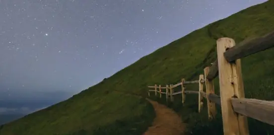 fence on a hill
