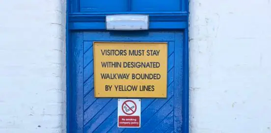 blue door