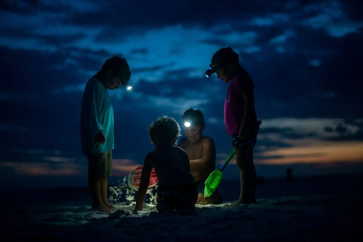 kids playing in the sand